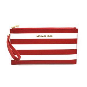 MICHAEL KORS JET SET TRAVEL STRIPE GENUINE LEATHER
